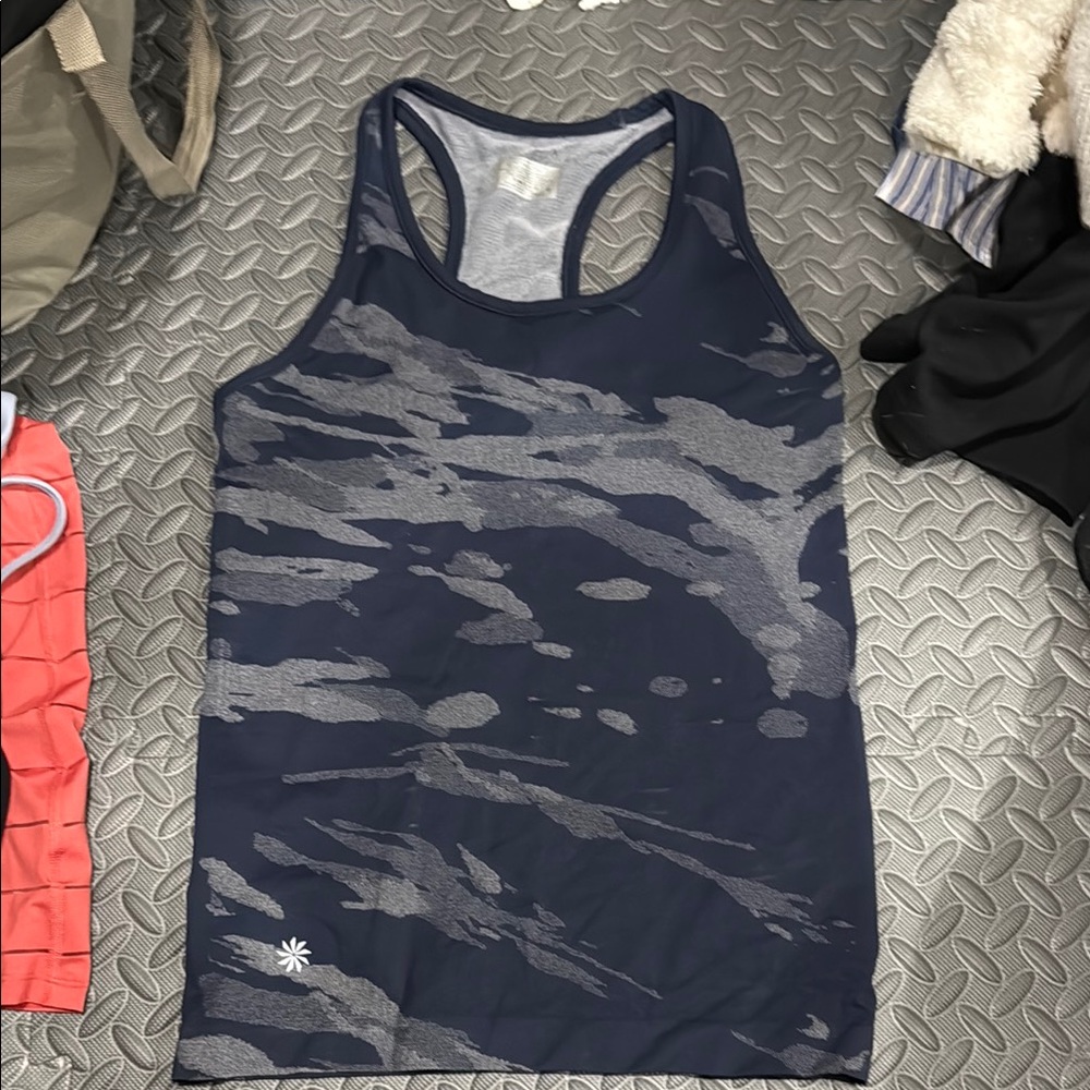 Athleta Camo Navy and Gray Tank